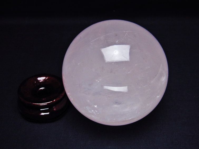 ミルキークォーツ 丸玉 87mm ピンク 一点物 151-6044