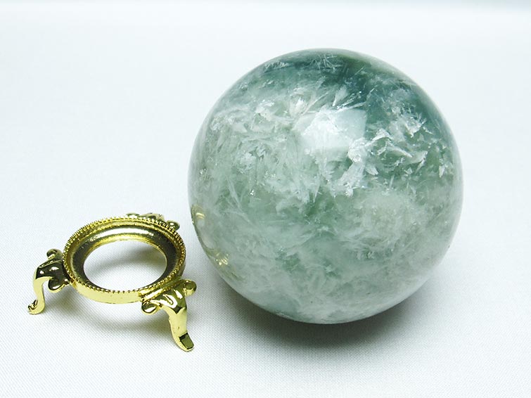 エンジェルフェザー フローライト 丸玉 67mm 一点物 151-7323