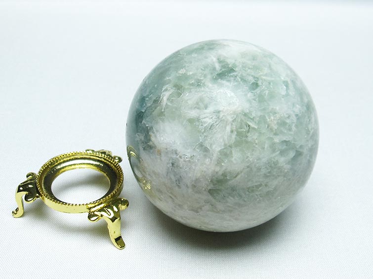 エンジェルフェザー フローライト 丸玉 66mm 一点物 151-7325