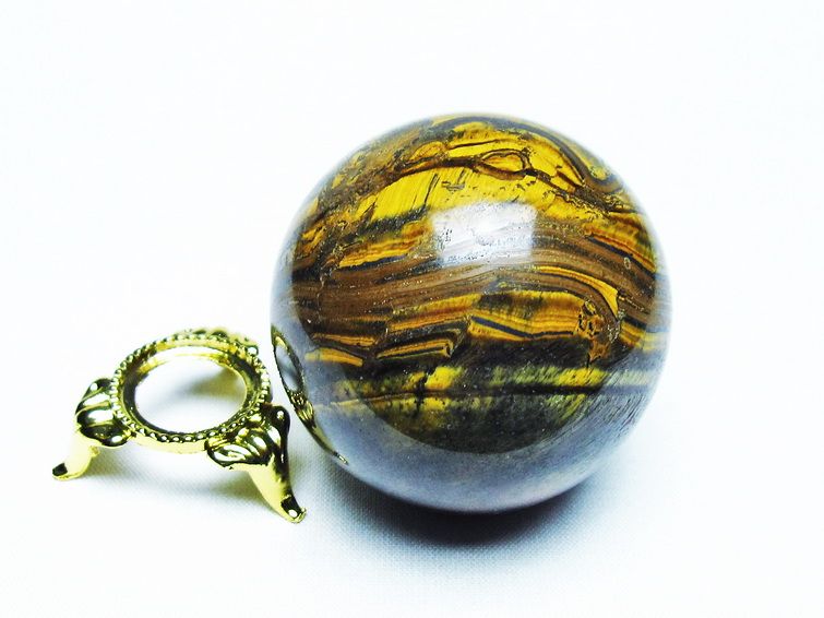 アイアンタイガーアイ 丸玉 53mm 一点物 151-7331