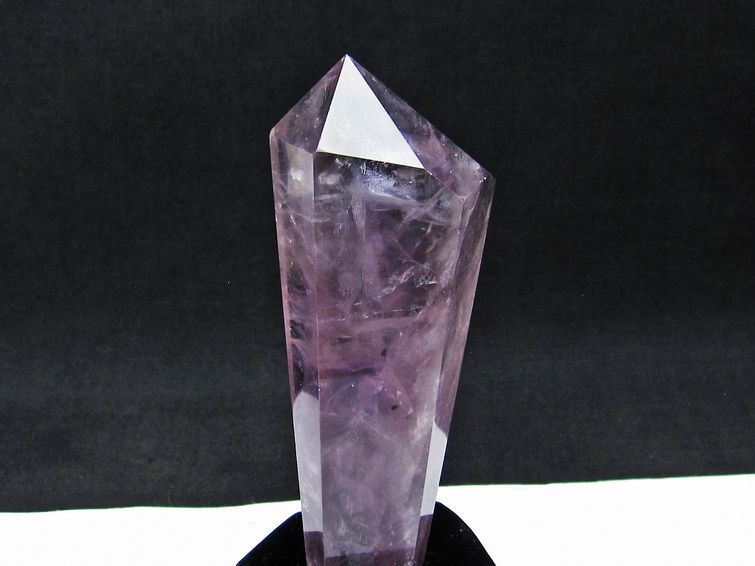 アメジスト 六角柱 アメシスト ポイント 置物 原石 虹入り 台座付属 一点物 152-2094