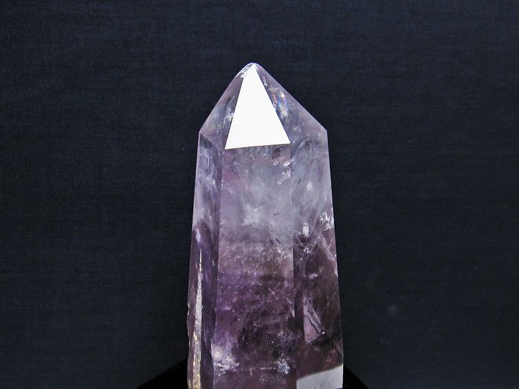 アメジスト 六角柱 アメシスト ポイント 置物 原石 虹入り 台座付属 一点物 152-2151