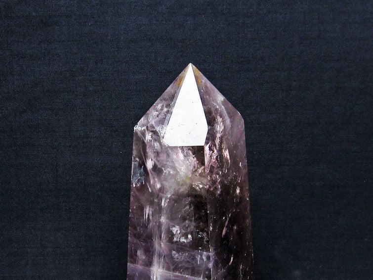 アメジスト 六角柱 アメシスト ポイント 置物 原石 台座付属 一点物 152-2158