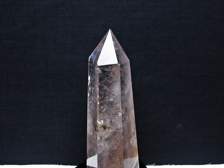 アメジスト 六角柱 アメシスト ポイント 置物 原石 虹入り 台座付属 一点物 152-2171