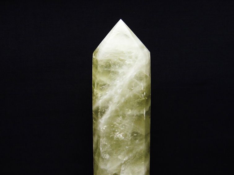 1.2Kg シトリンクォーツ 六角柱 シトリン ポイント 置物 原石 台座付属 一点物 152-2346