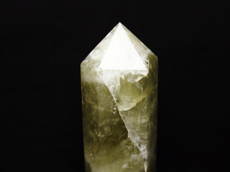 1.6Kg シトリンクォーツ 六角柱 シトリン ポイント 置物 原石 台座付属 一点物 152-2373