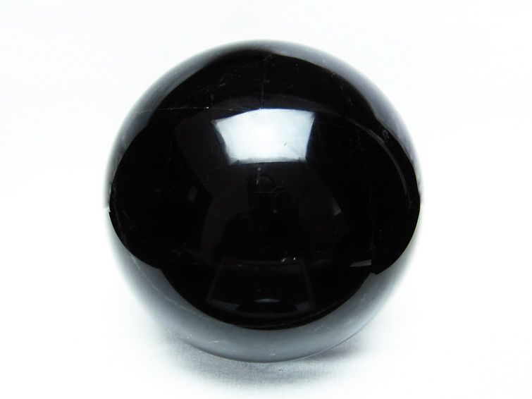 5.9Kg モリオン 丸玉 黒水晶 スフィア 163mm 原石 置物 一点物 161-758