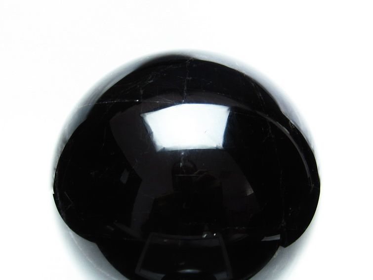 5.9Kg モリオン 丸玉 黒水晶 スフィア 163mm 原石 置物 一点物 161-758