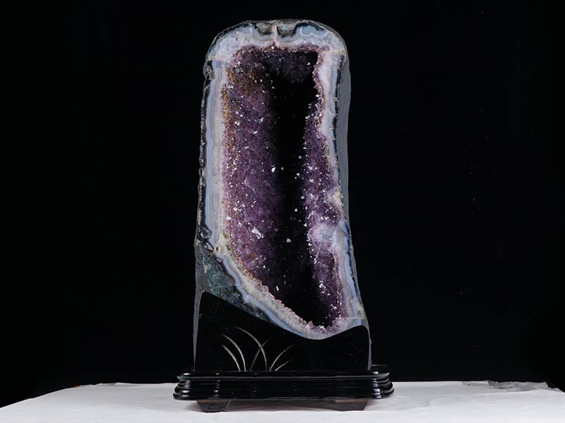 24.3Kg アメジスト ドーム ブラジル産 アメジスト 原石 amethyst アメジストカペーラ 置物 台座付属 一点物 174-1282