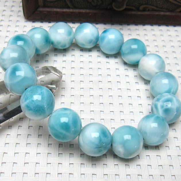 ラリマー ブレスレット 13mm 一点物 111-10145