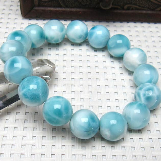 ラリマー ブレスレット 13mm 一点物 111-10145