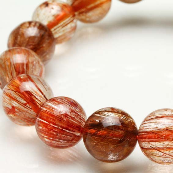 高品質 キャッツアイルチルクォーツ ブレスレット 12mm ルチルクォーツ ブレスレット キャッツアイ 12mm 一点物 111-10981