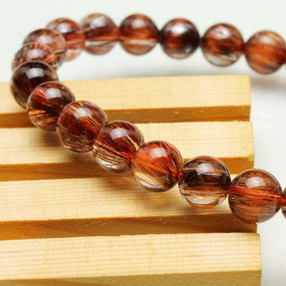 アクセサリー ゴールドキャッツアイルチル 水晶 ブレスレット（ルチル