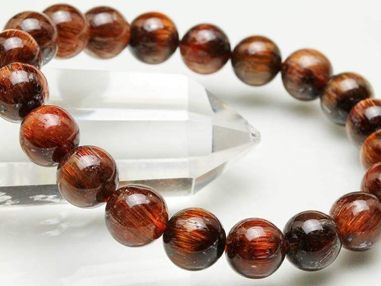 ルチルクォーツ ブレスレット キャッツアイ 10mm 一点物 111-10998