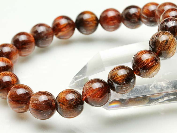 ルチルクォーツ ブレスレット キャッツアイ 10mm 一点物 111-10998