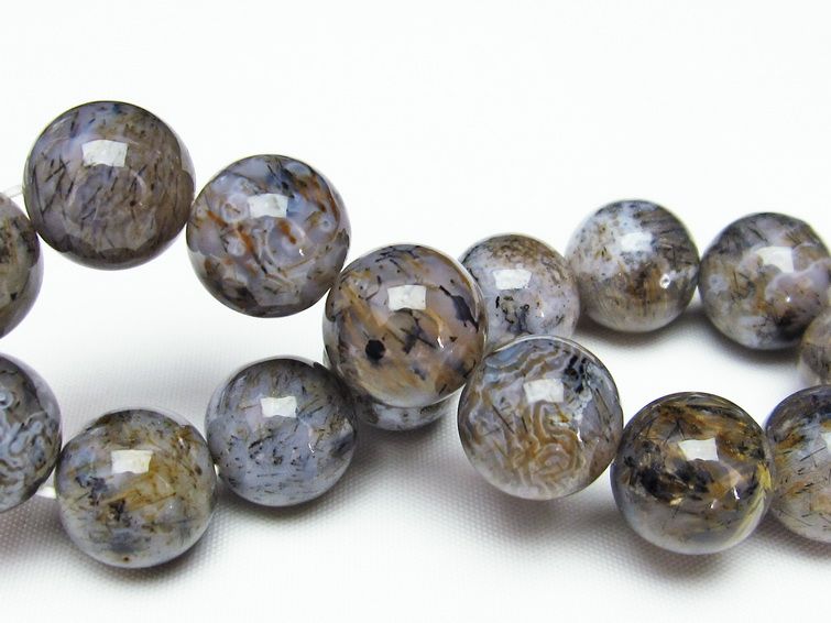 ルチルインアゲート ブレスレット 15mm 一点物 111-11154