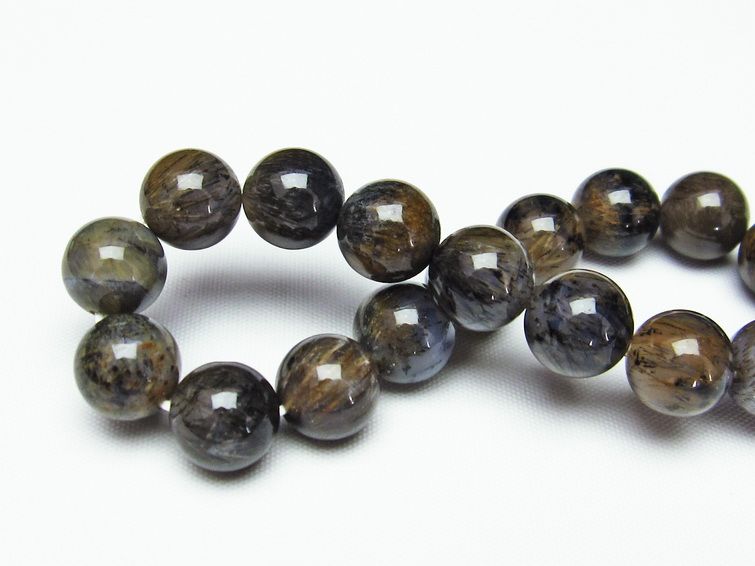 ルチルインアゲート ブレスレット 11mm 一点物 111-11204