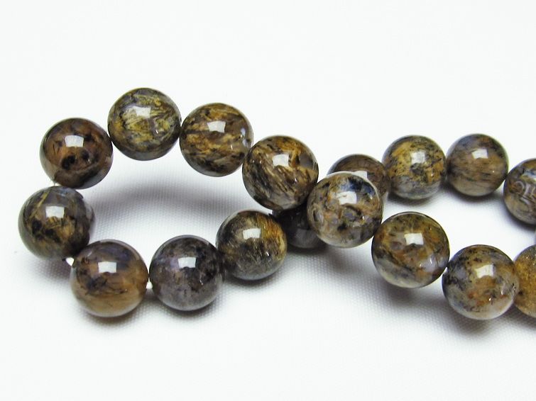 ルチルインアゲート ブレスレット 12mm 一点物 111-11205