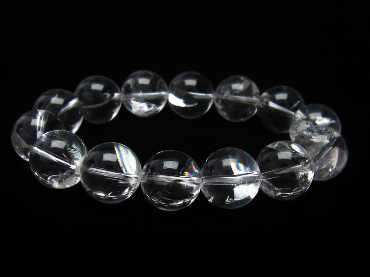 アイリスクォーツ 水晶 ブレスレット 虹入り 16mm 一点物 111-11236