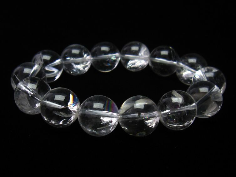 アイリスクォーツ 水晶 ブレスレット 虹入り 16mm 一点物 111-11237