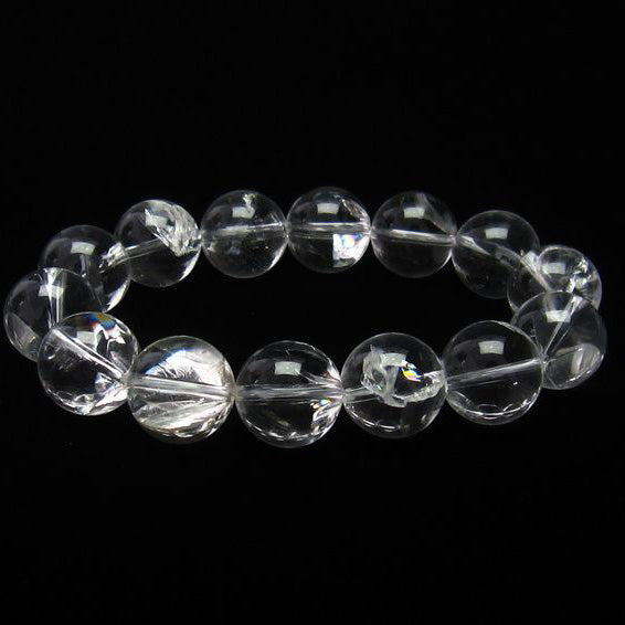 アイリスクォーツ 水晶 ブレスレット 虹入り 16mm 一点物 111-11238