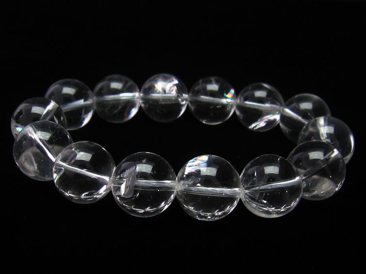 アイリスクォーツ 水晶 ブレスレット 虹入り 16mm 一点物 111-11241