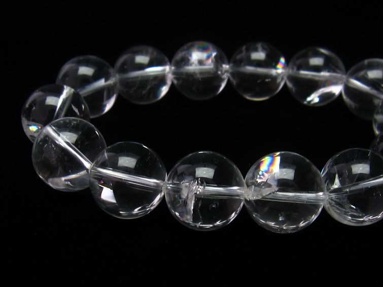 アイリスクォーツ 水晶 ブレスレット 虹入り 16mm 一点物 111-11241
