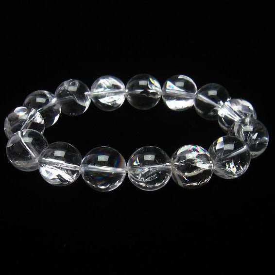 アイリスクォーツ 水晶 ブレスレット 虹入り 16mm 一点物 111-11243