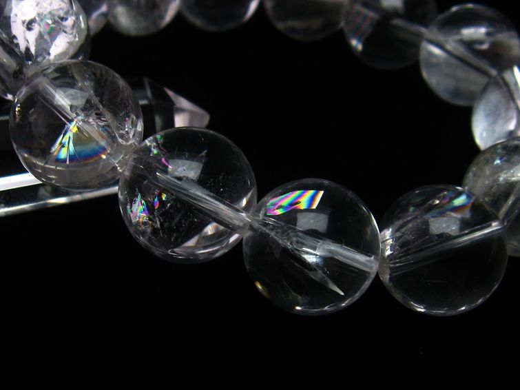 アイリスクォーツ 水晶 ブレスレット 虹入り 17mm 一点物 111-11270