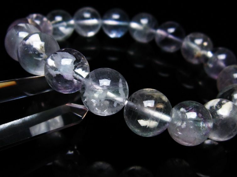 エンジェルフェザー イン フローライト ブレスレット 11mm 一点物 111-14288