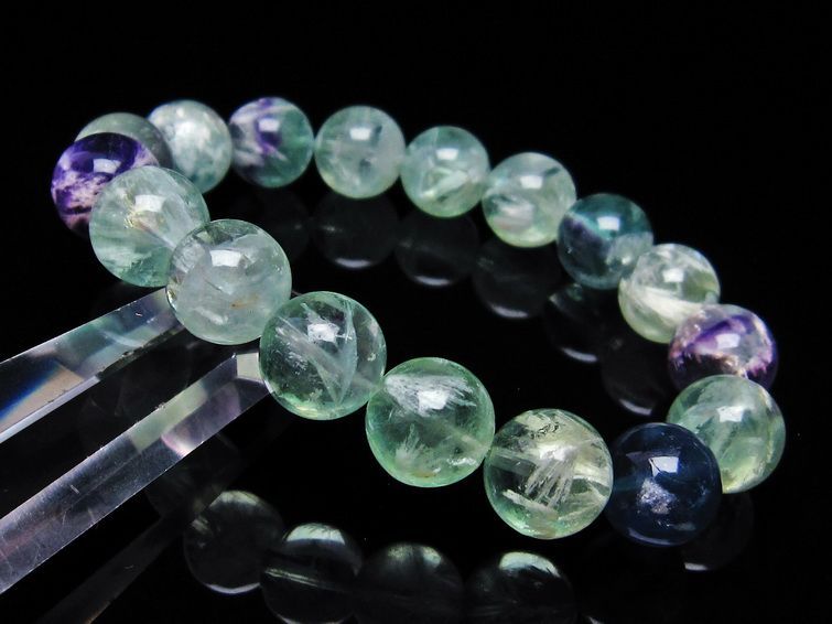 フェザーイン フローライト ブレスレット 12mm 一点物 111-14325