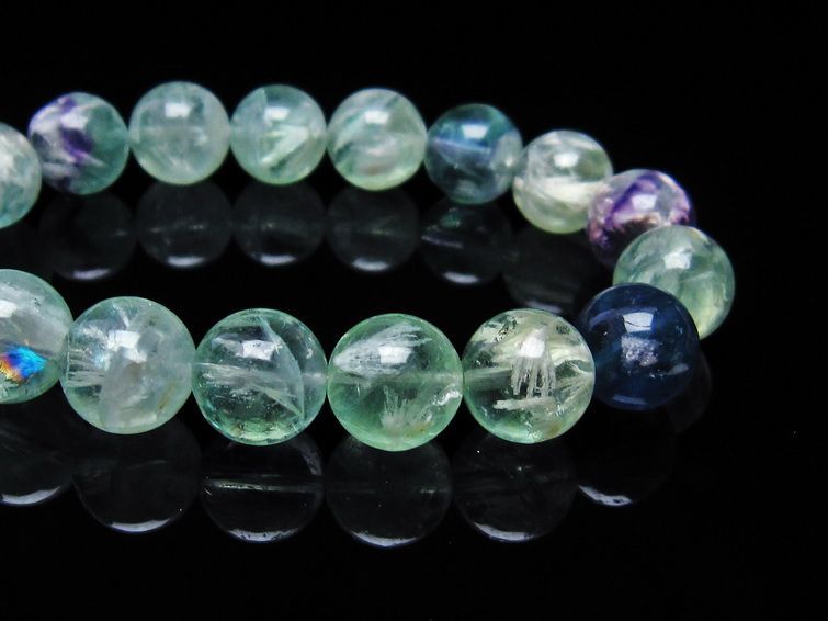 フェザーイン フローライト ブレスレット 12mm 一点物 111-14325