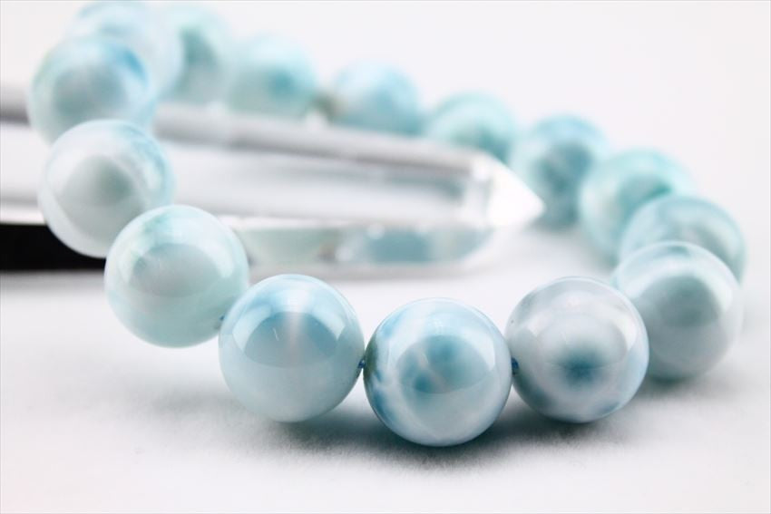 ラリマー ブレスレット 14mm 一点物 111-15