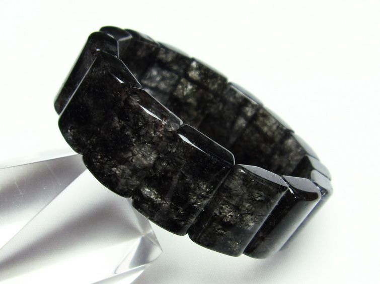 ブラックルチル バングル 黒針ルチル 一点物 111-16712