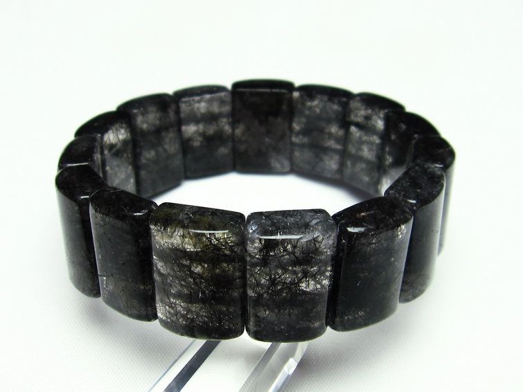 ブラックルチル バングル 黒針ルチル 一点物 111-16721