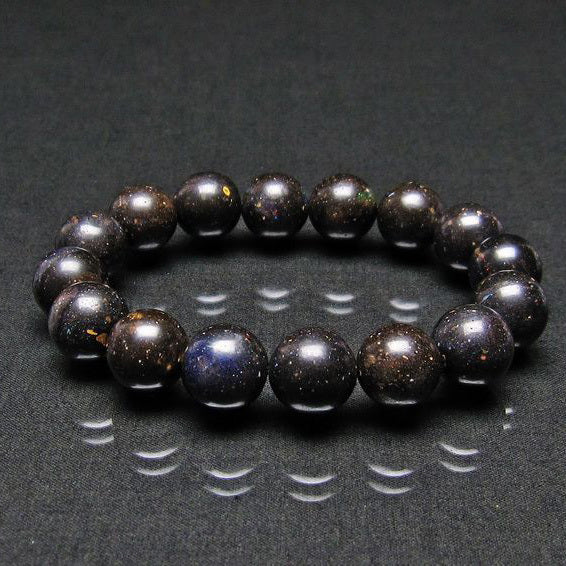 ブラックオパール ブレスレット 13mm 一点物 111-17699 – 天然石