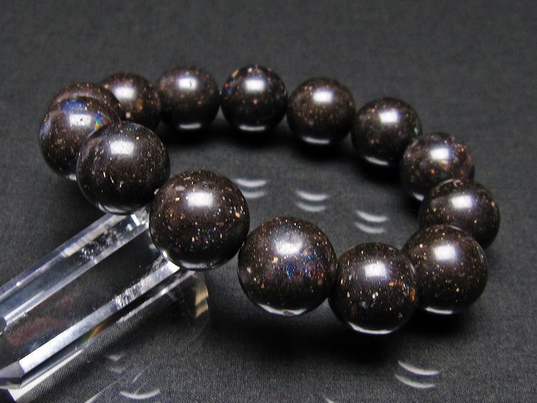 ブラックオパール ブレスレット 16mm 一点物 111-17716