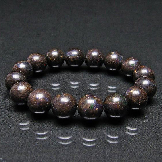ブラックオパール ブレスレット 13mm 一点物 111-17732