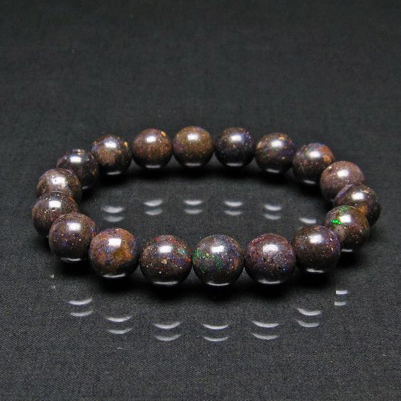 ブラックオパール ブレスレット 12mm 一点物 111-17753 – 天然石 