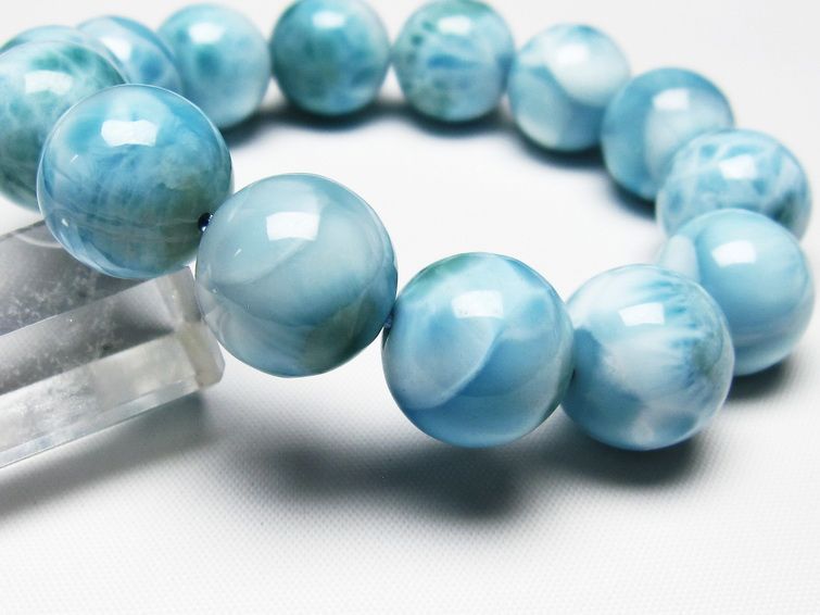 ラリマー ブレスレット 15mm 一点物 111-17826