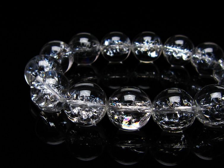 アイリスクォーツ 水晶 ブレスレット 16mm 一点物 111-20214