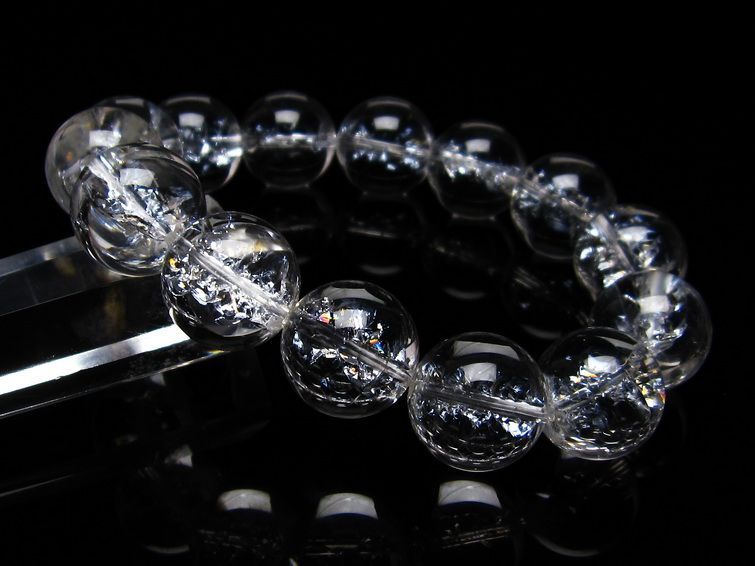 アイリスクォーツ 水晶 ブレスレット 16mm 一点物 111-20215