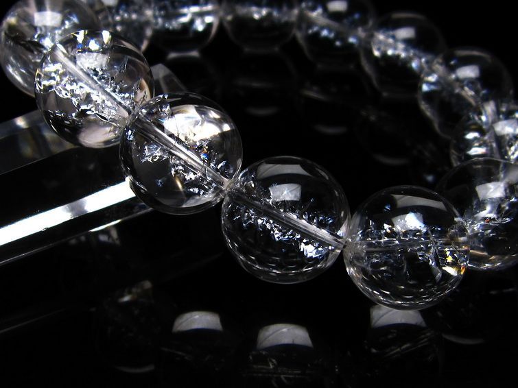 アイリスクォーツ 水晶 ブレスレット 16mm 一点物 111-20215