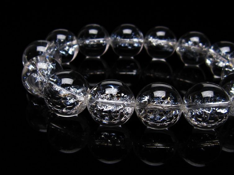 アイリスクォーツ 水晶 ブレスレット 16mm 一点物 111-20215