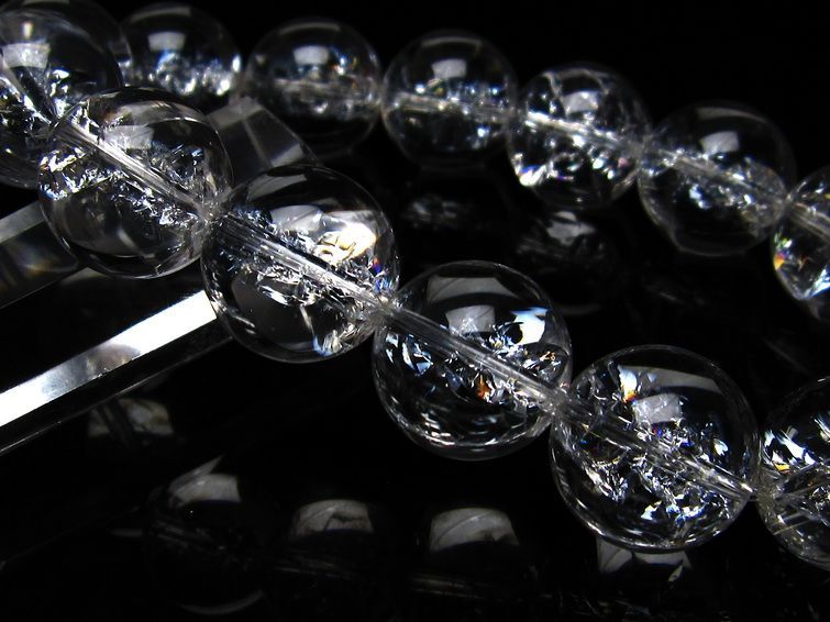 アイリスクォーツ 水晶 ブレスレット 16mm 一点物 111-20217
