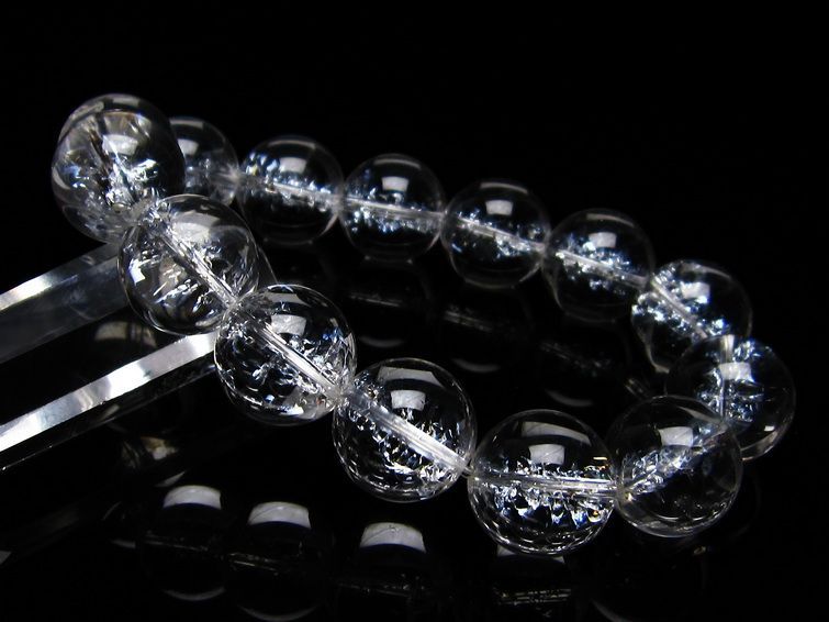 アイリスクォーツ 水晶 ブレスレット 16mm 一点物 111-20220