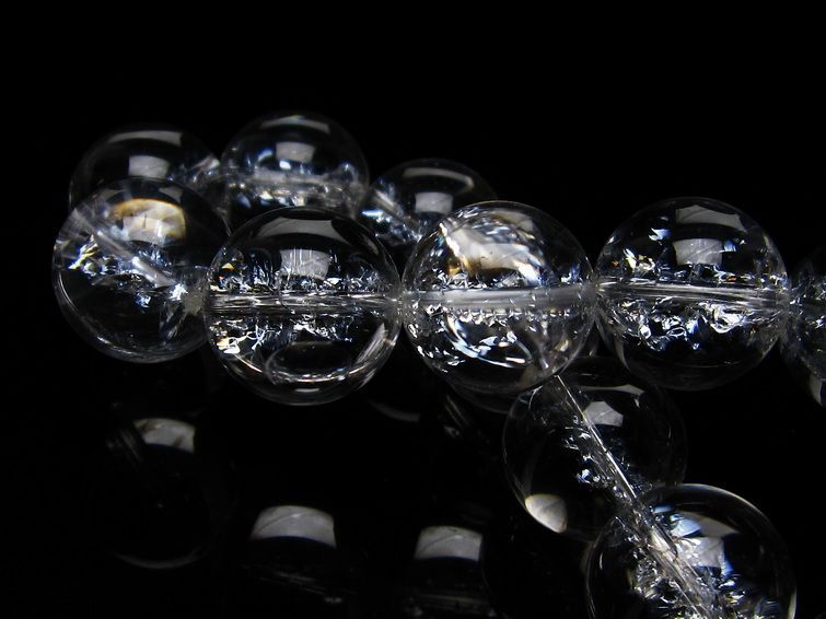 アイリスクォーツ 水晶 ブレスレット 16mm 一点物 111-20220