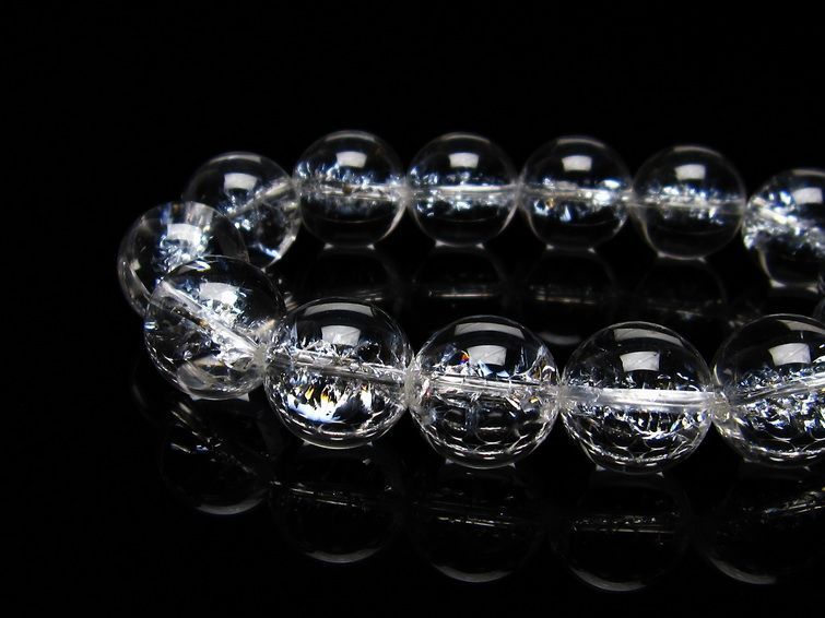 アイリスクォーツ 水晶 ブレスレット 16mm 一点物 111-20220