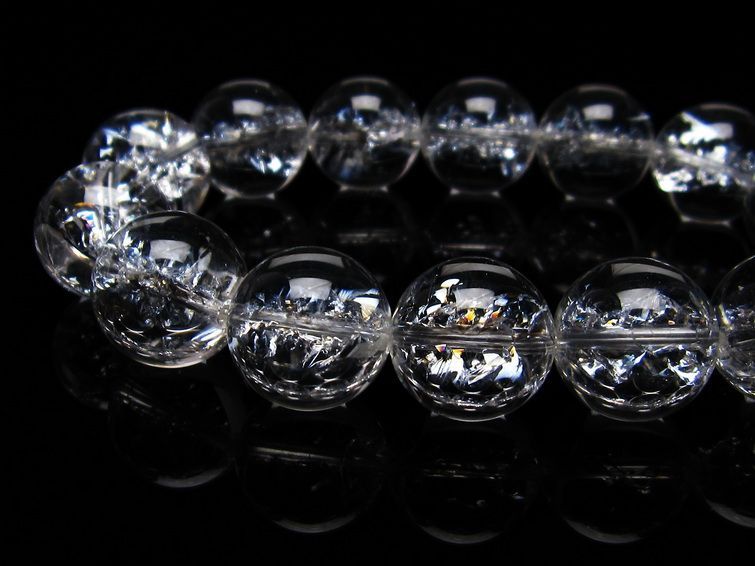アイリスクォーツ 水晶 ブレスレット 16mm 一点物 111-20221