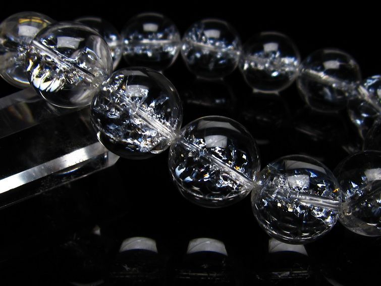 アイリスクォーツ 水晶 ブレスレット 16mm 一点物 111-20223